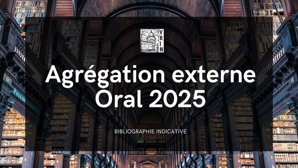 Agrégation externe 2025 ORAL - Bibliographie indicative