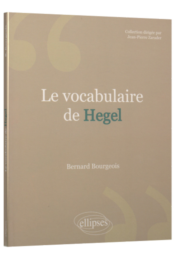 Le vocabulaire de Hegel