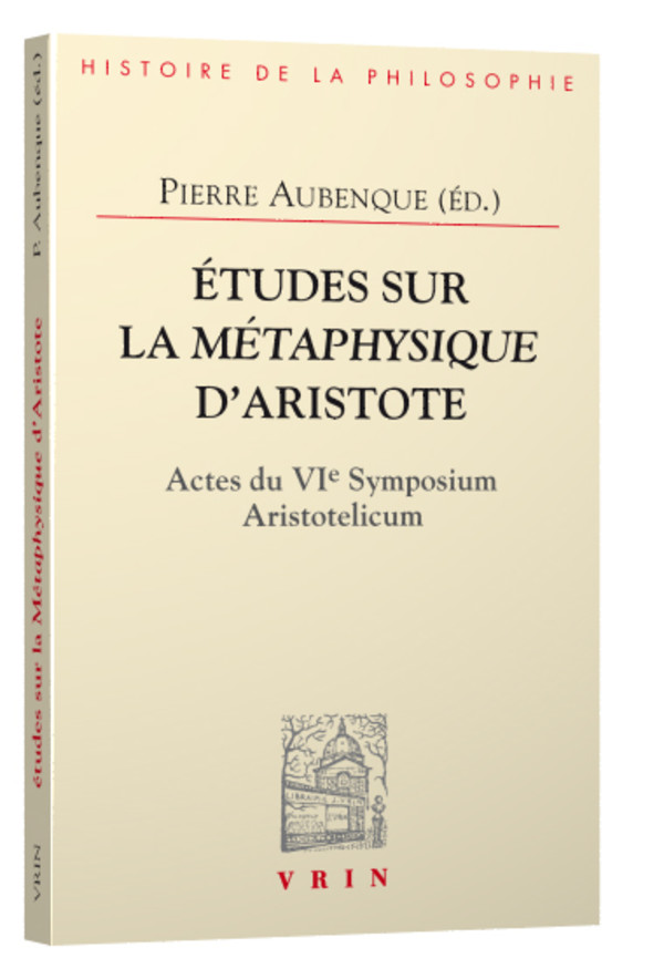 Études sur la Métaphysique d’Aristote