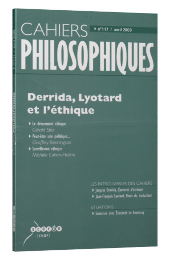 Derrida, Lyotard et l’éthique