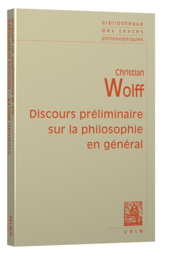 Discours préliminaire sur la philosophie en général