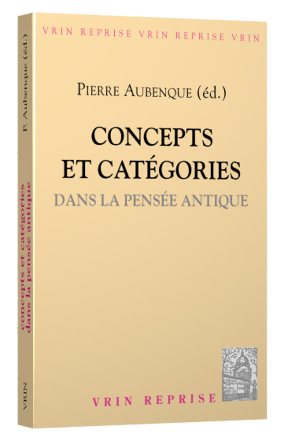 Concepts et catégories dans la pensée antique