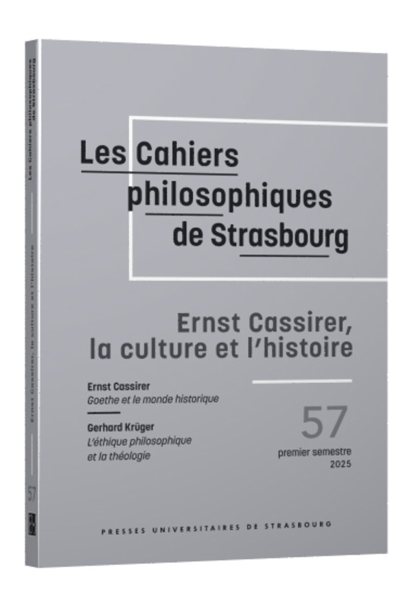 Ernst Cassirer, la culture et l’histoire