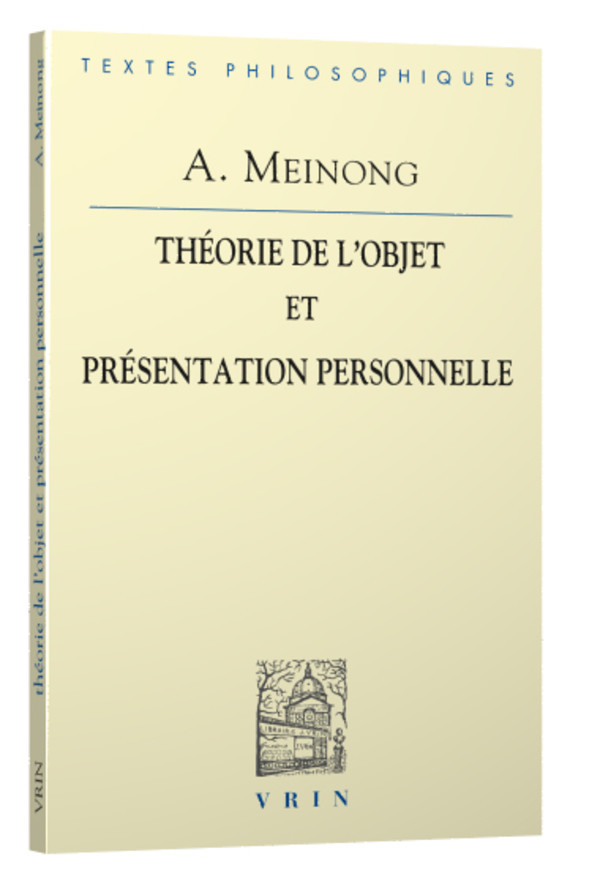 Théorie de l’objet Présentation personnelle