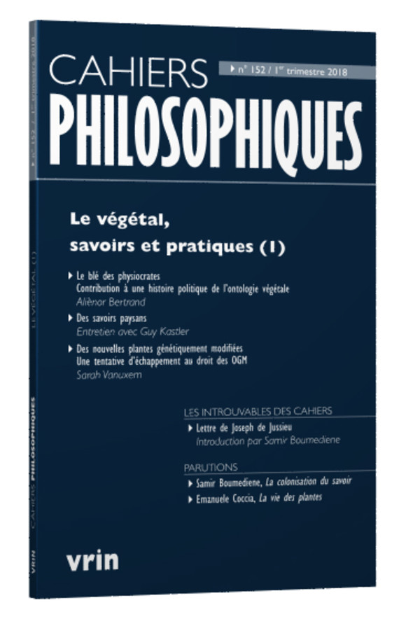 Le végétal, savoir et pratiques (1)