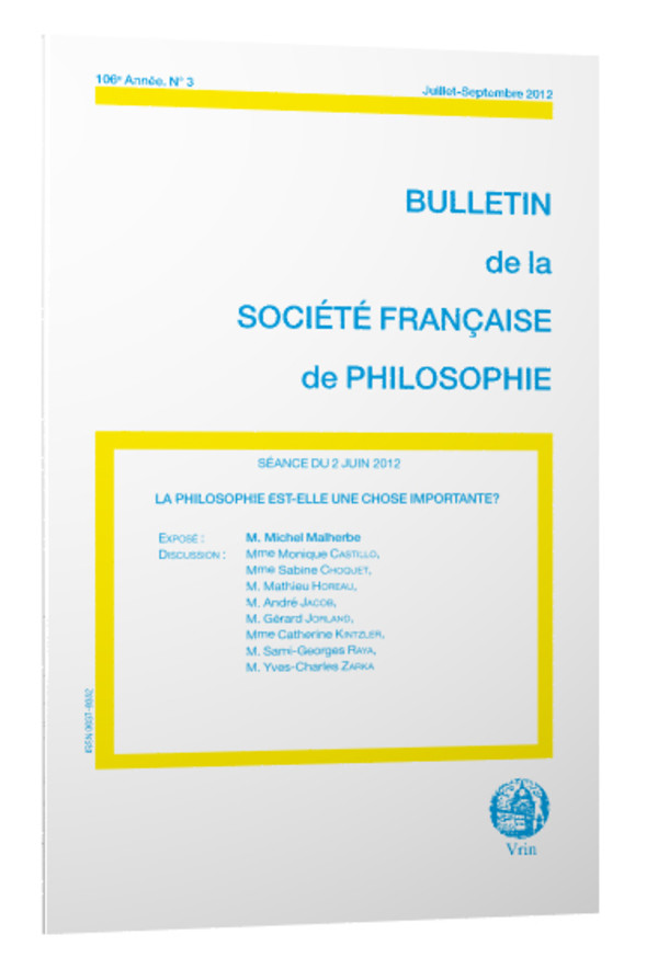 La philosophie est-elle une chose importante?