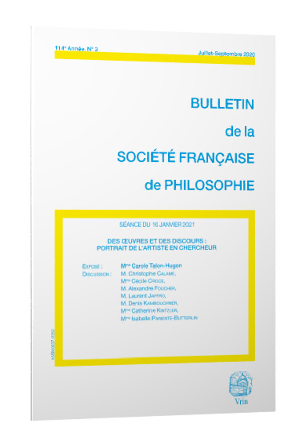 Des œuvres et des discours : Portrait de l’artiste en chercheur