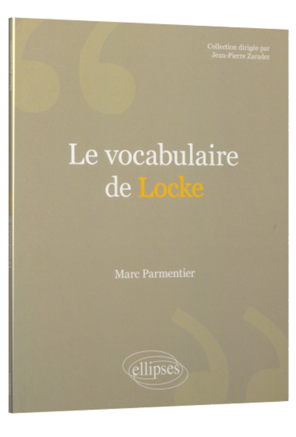 Le vocabulaire de Locke