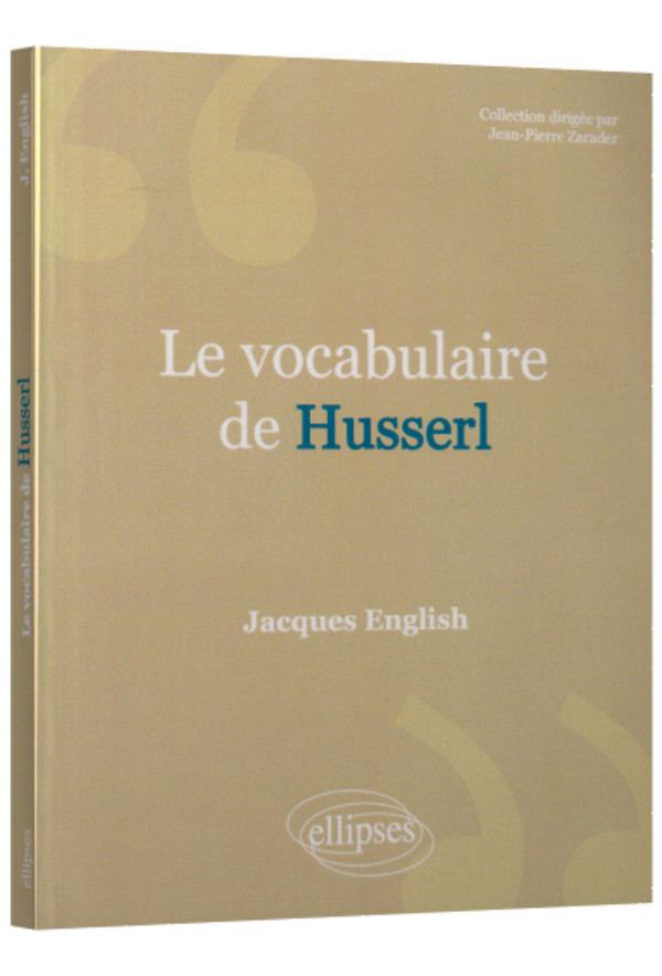 Le vocabulaire de Husserl