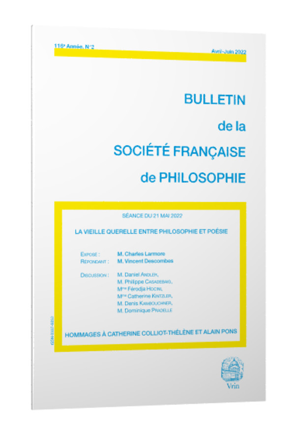 La vieille querelle entre philosophie et poésie