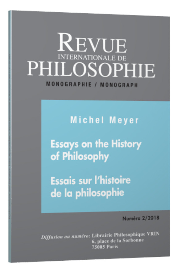 Essays on the History of Philosophy / Essais sur l’histoire de la philosophie