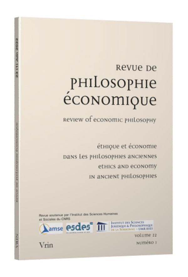 Éthique et économie dans les philosophies anciennes