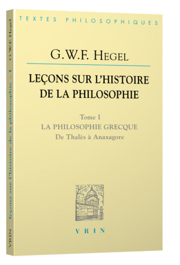 Leçons sur l’histoire de la philosophie I