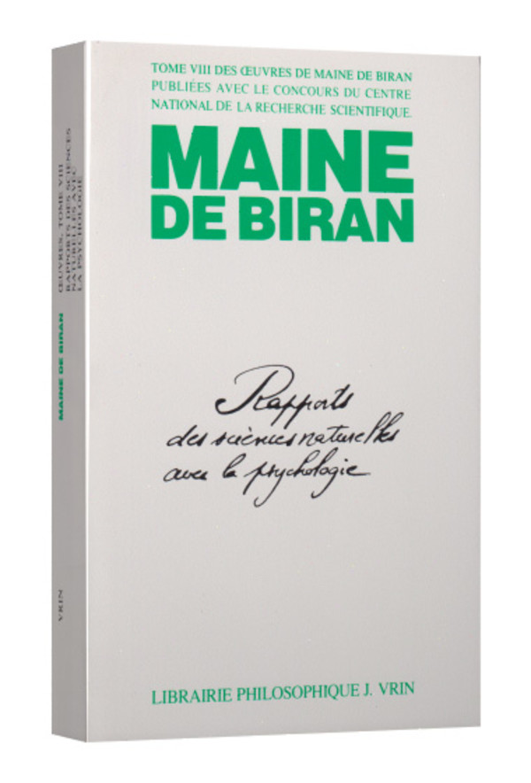 Nouvelles considérations sur les rapports du physique et du moral Textes relatifs à la physiologie autour de 1820