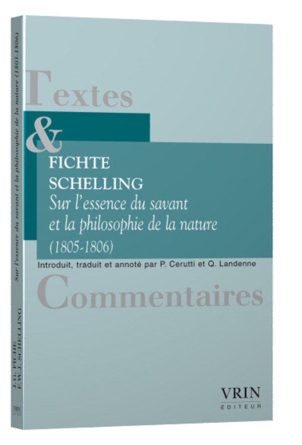 Sur l’essence du savant et la philosophie de la nature (1805-1806)