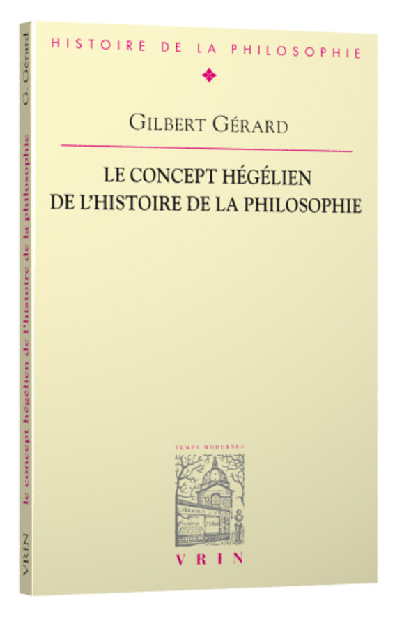 Le concept hégélien de l’histoire de la philosophie